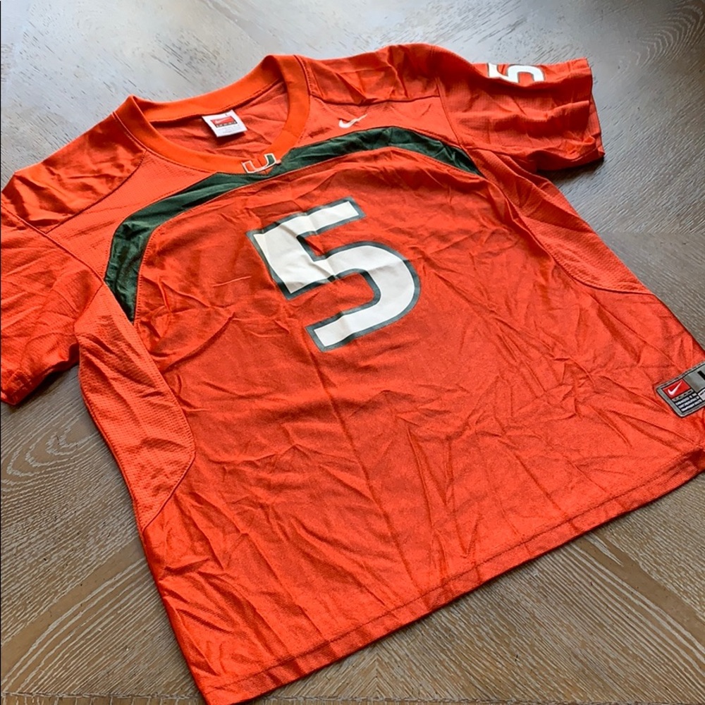 NIKE University of Miami Canes #5 Jersey L (12-14)